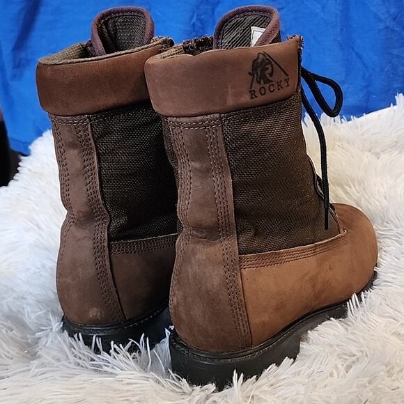 ROCKY OIL RESISTANT MADE IN GOOD OLDâUSAâLEATHERâ CANVASâWOMANS 8 - Picture 6 of 16